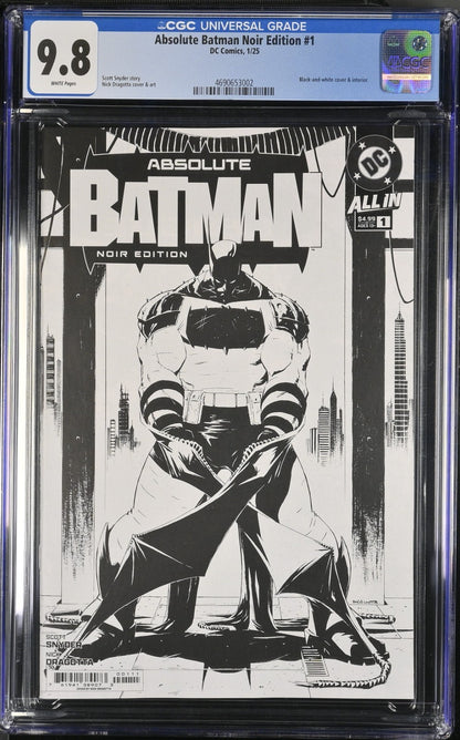 Absolute Batman Noir #1 CGC 9.8 Cover A 1st Print Nick Dragotta DC Comics 2024