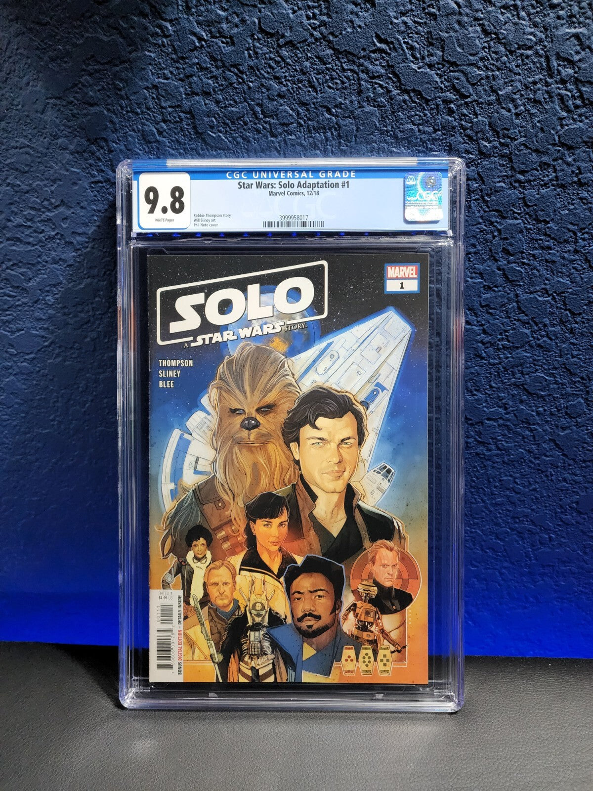 Star Wars Solo Adaptation #1 CGC 9.8 Cover A 1st Print Qi’Ra Emilia Clarke 2018