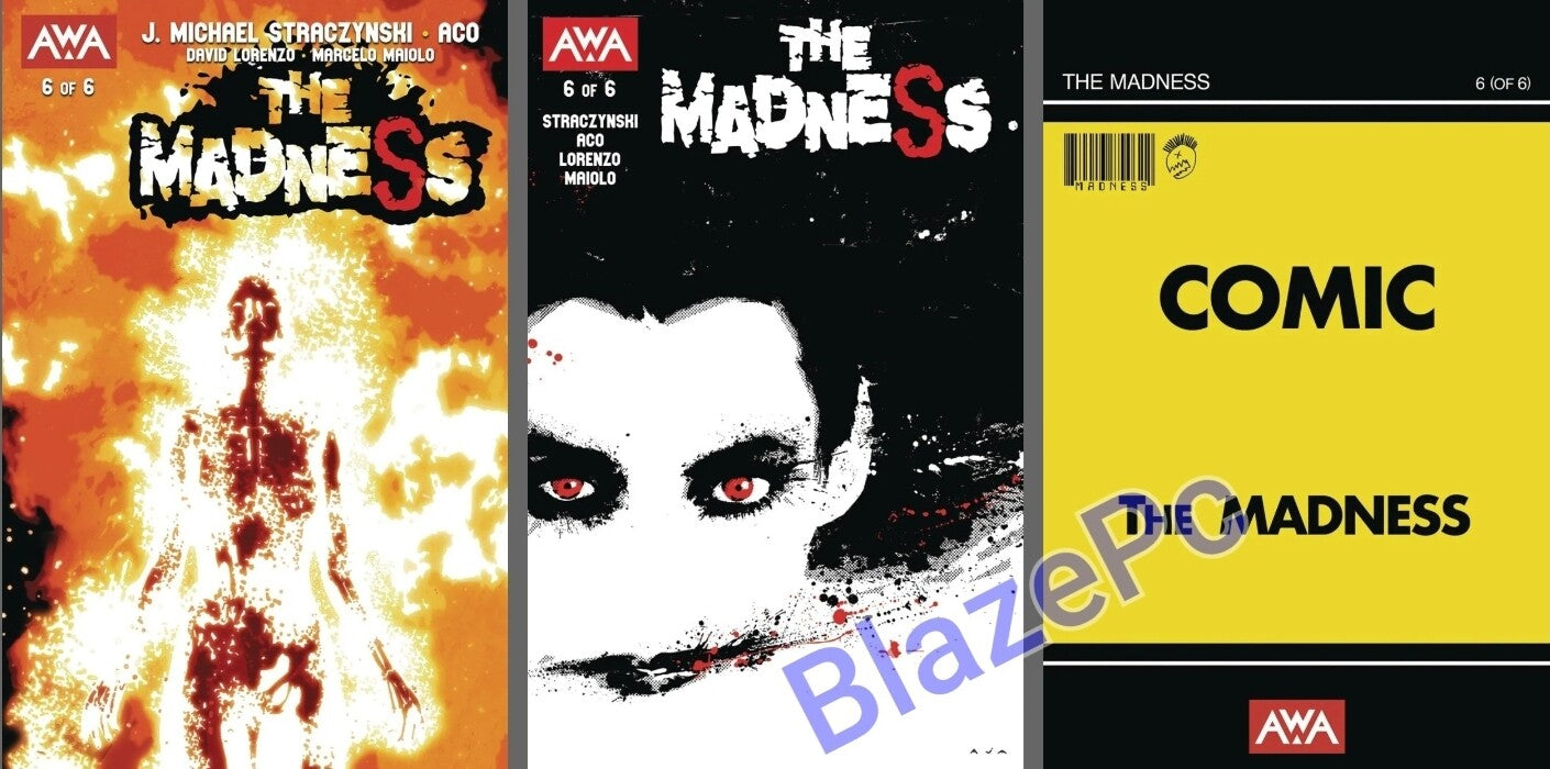 The Madness #6 Cover A B C Variant Set Options AWA Comics 2024 NM