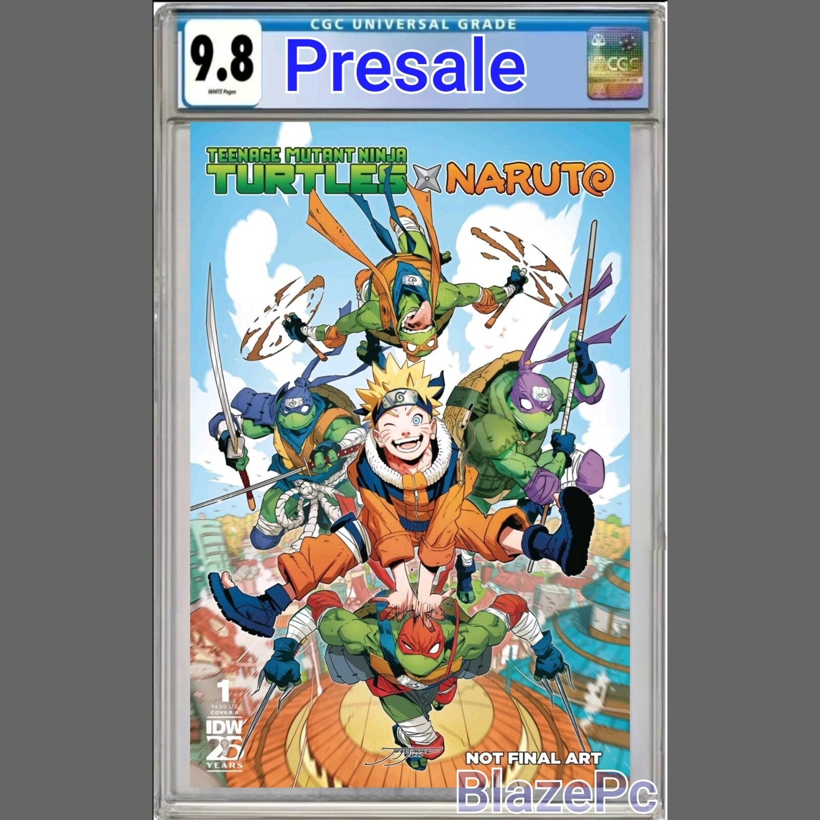 Teenage Mutant Ninja Turtles X Naruto #1 CGC 9.8 Jimenez Cover A 2024 PRESALE