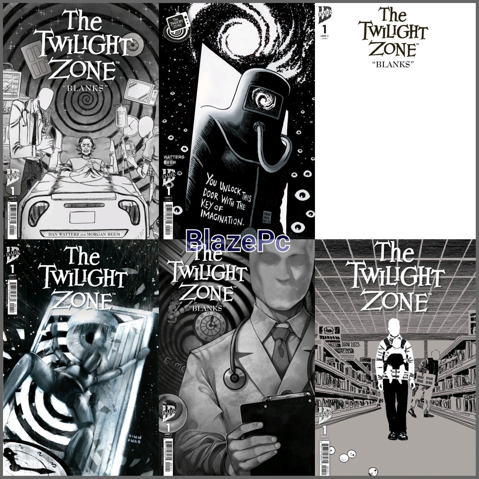 The Twilight Zone #1 Cover A B C D Variant Set 1:25 1:50 Option IDW Presale 9/24