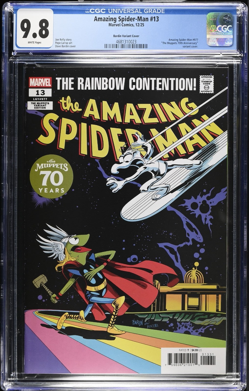 Amazing Spider-Man #13 CGC 9.8 Dave Bardin Muppets Variant Marvel Comics 2025