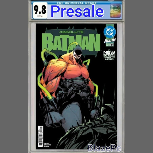Absolute Batman #9 CGC 9.8 Cover A Nick Dragotta 1st Print Bane 2025 PRESALE