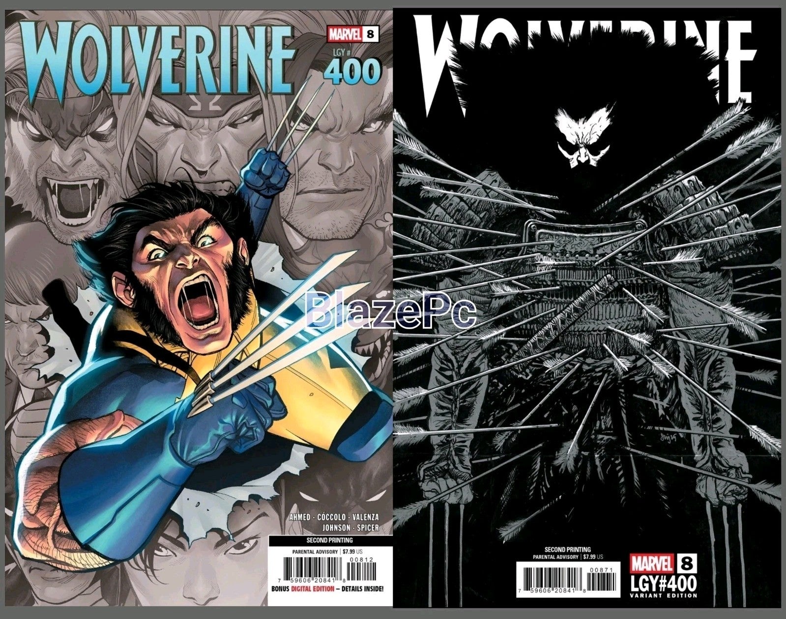 Wolverine #8 2nd Print Cover A B Variant Set Options Johnson 2025 NM