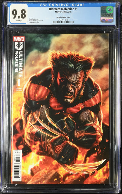 Ultimate Wolverine #1 CGC 9.8 Lee Bermejo Variant 1st Print Marvel 2025