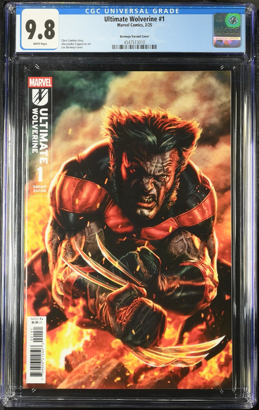 Ultimate Wolverine #1 CGC 9.8 Lee Bermejo Variant 1st Print Marvel 2025