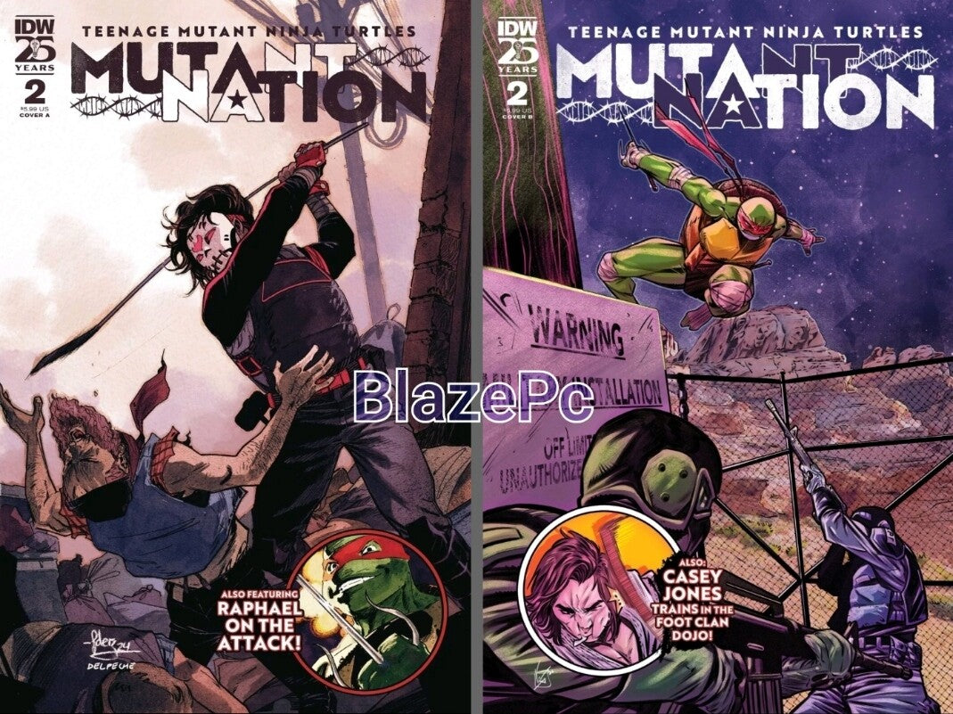 TMNT Mutant Nation #2 Cover A B Variant Set or 1:10 Options IDW 2024 NM