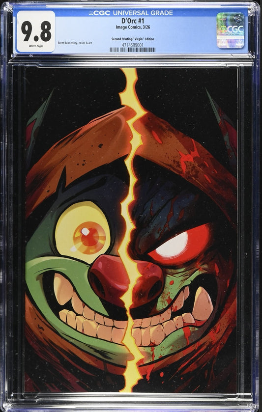 Dorc #1 CGC 9.8 2nd Print Brett Bean One Per Store VIRGIN Variant Image Presale
