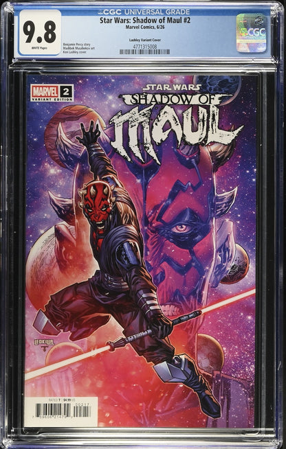 Star Wars Shadow of Maul #2 CGC 9.8 1:25 Ken Lashley Variant Marvel 2026 PRESALE