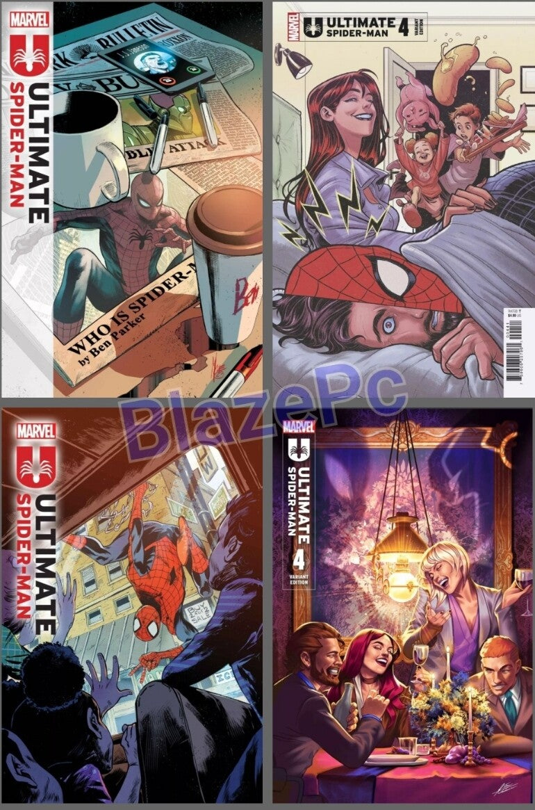 Ultimate Spider-Man #4 Cover A B C D E Variant Set or 1:25 1:100 Options 2024 NM