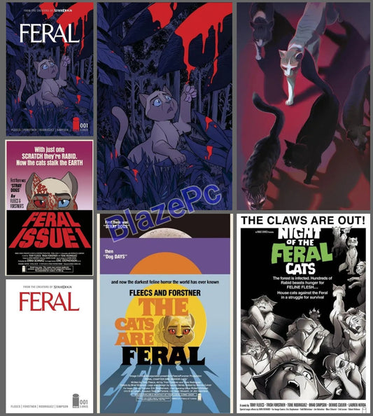 Feral #1 Cover A B C Variant Set or 1:10 1:25 1:50 1:100 Options Image 2024 NM