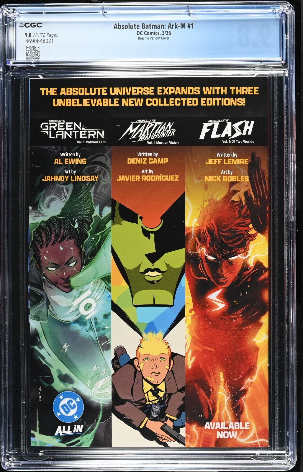 Absolute Batman Ark-M Special #1 CGC 9.8 Cover C Riley Rossmo Variant DC Comics