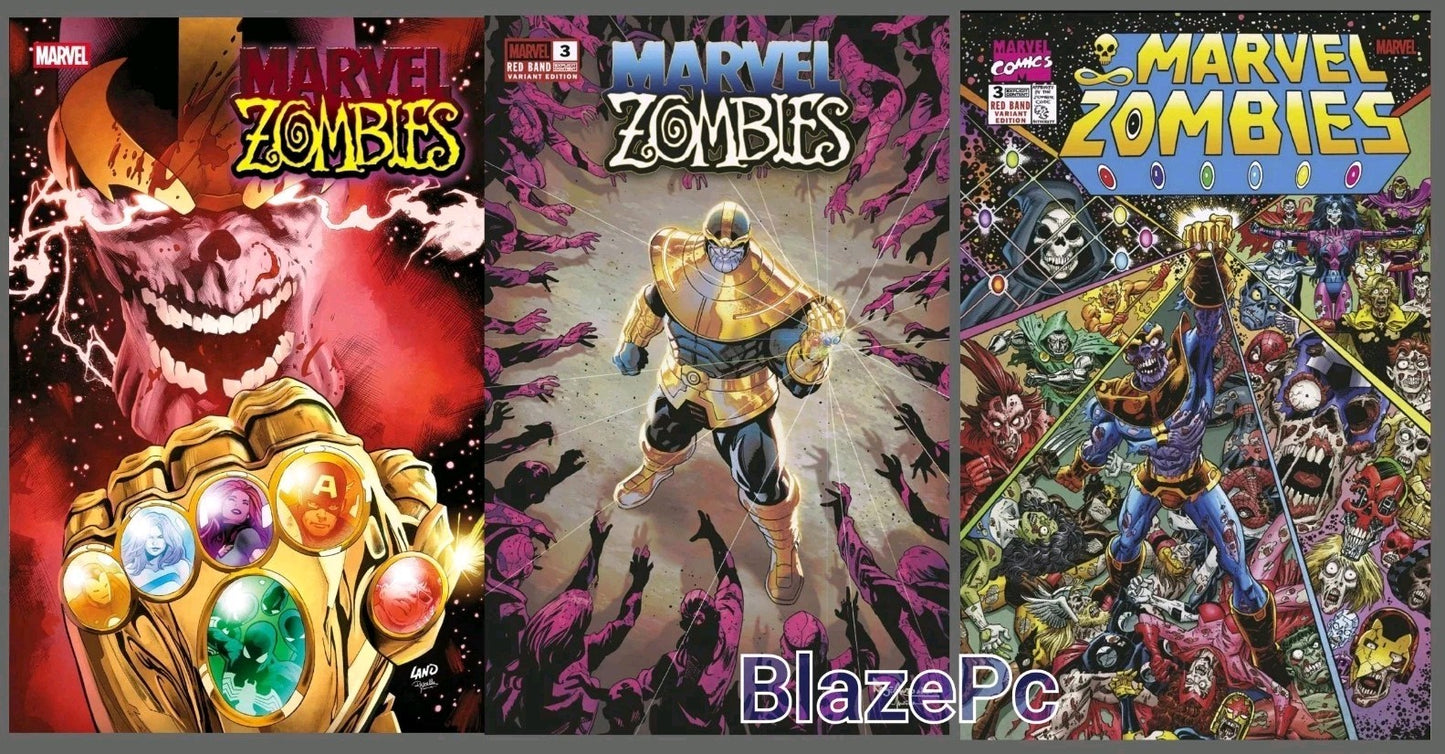 Marvel Zombies Red Band #3 Cover A B C Variant Set Options 2025 Presale 11/26