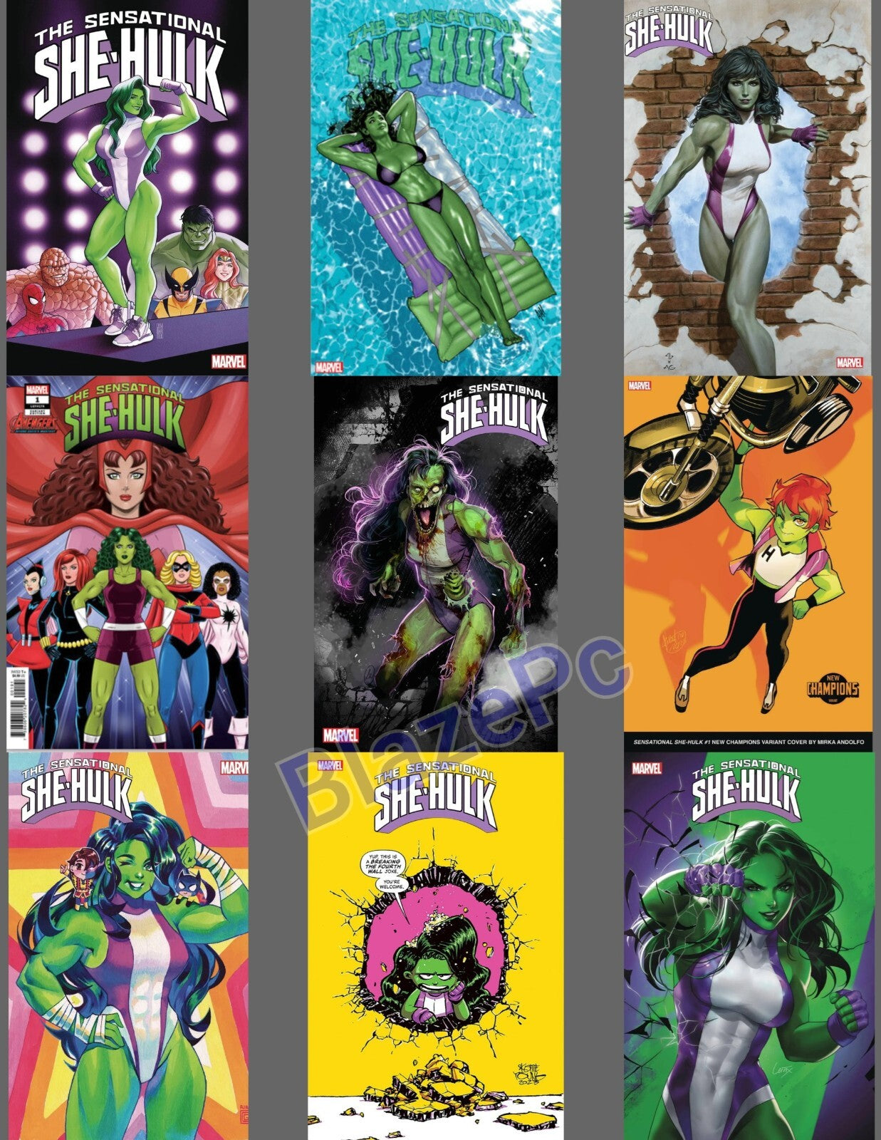 Sensational She-Hulk #1 A B C D E F G H I Foil Variant Set or 1:50 1:100 Options