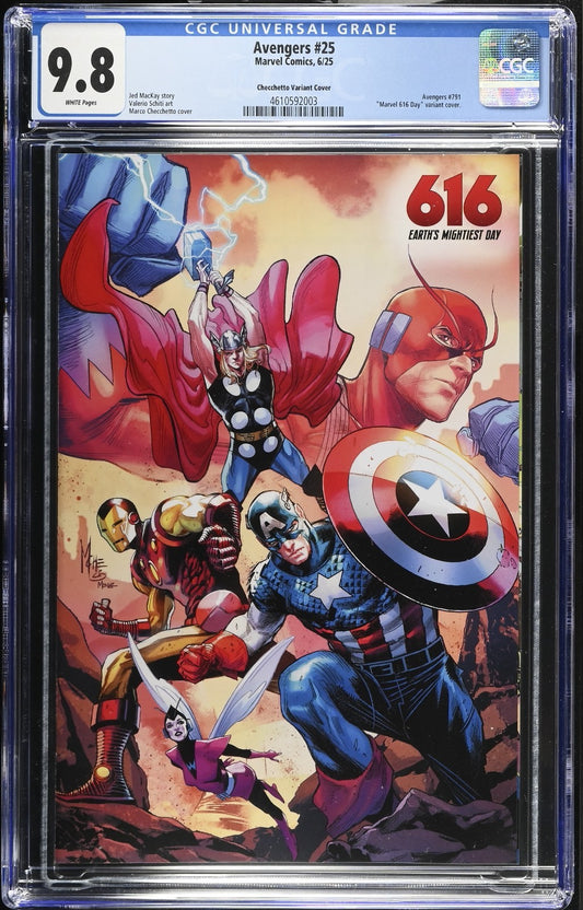 Avengers #25 CGC 9.8 Marco Checchetto 616 Day Variant Marvel 2025