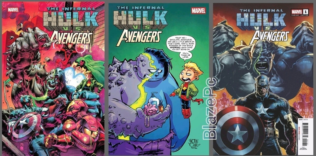 Infernal Hulk Vs Avengers #1 Cover A B C Variant Set Options 2026 Presale 12/2