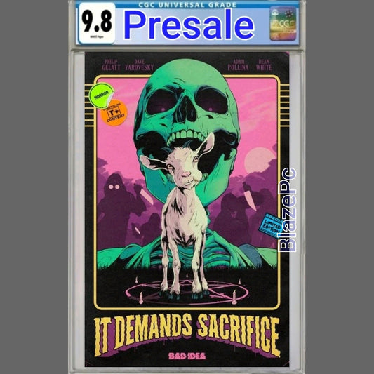 It Demands Sacrifice #1 CGC 9.8 1:20 Flops Retro Variant Bad Idea 2026 PRESALE