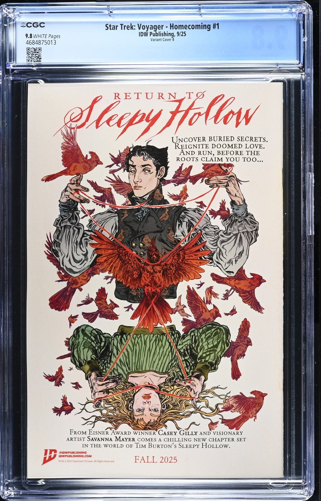 Star Trek Voyager Homecoming #1 CGC 9.8 Cover B Nakayama Variant 2025 IDW