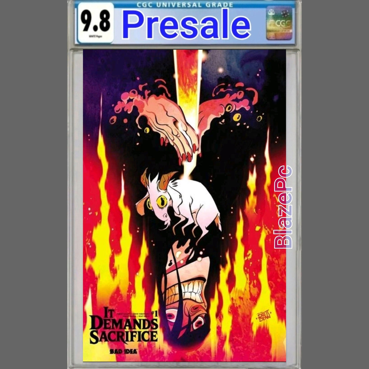 It Demands Sacrifice #1 CGC 9.8 1:100 Brett Bean Variant Bad Idea 2026 PRESALE