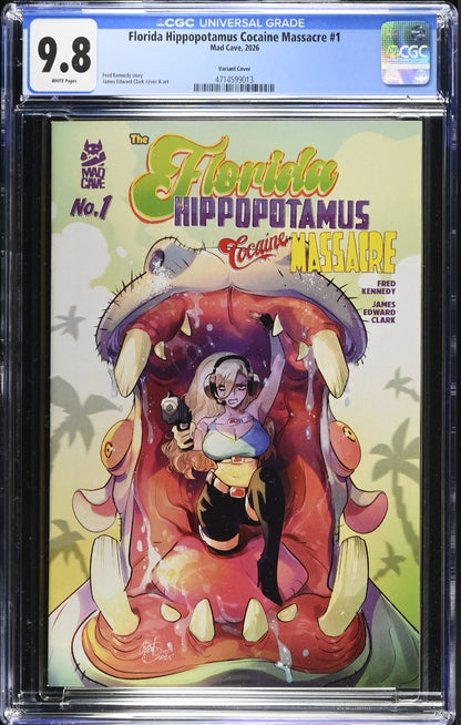 Florida Hippopotamus Cocaine Massacre #1 CGC 9.8 Cover B Mirka Andolfo Variant