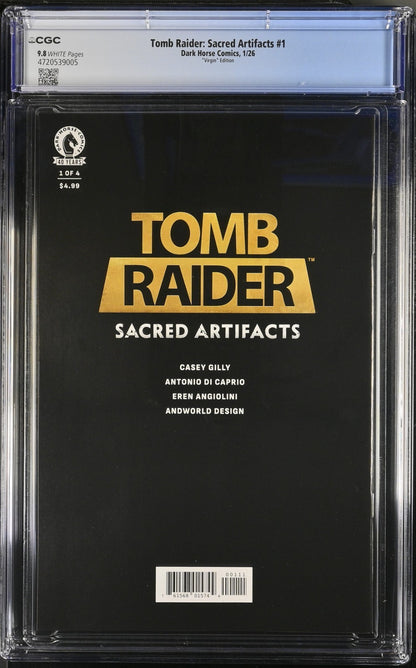 Tomb Raider Sacred Artifacts #1 CGC 9.8 Taurin Clarke VIRGIN Variant Dark 2026