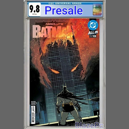 Absolute Batman #2 CGC 9.8 2nd Print Nick Dragotta A Variant DC 2024 PRESALE