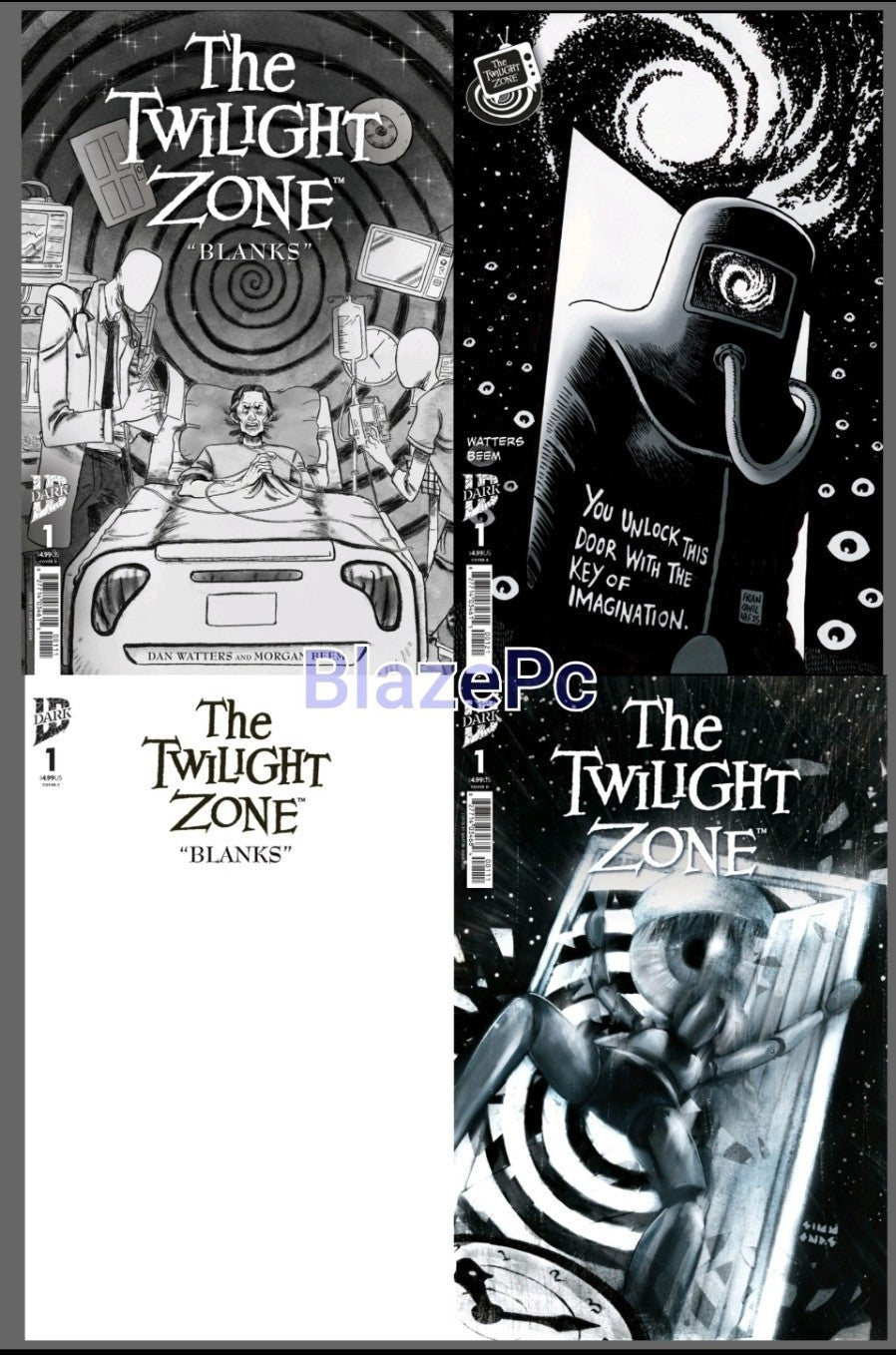 The Twilight Zone #1 Cover A B C D Variant Set 1:25 1:50 Option IDW Presale 9/24