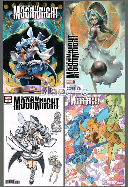 Phases of the Moon Knight #3 Cover A B C D Variant Set Option 2024 Marvel NM