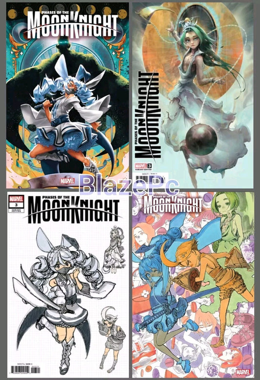Phases of the Moon Knight #3 Cover A B C D Variant Set Option 2024 Marvel NM