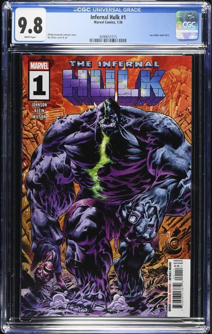 Infernal Hulk #1 CGC 9.8 Nic Klein Cover A 1st Print Marvel Comics 2025