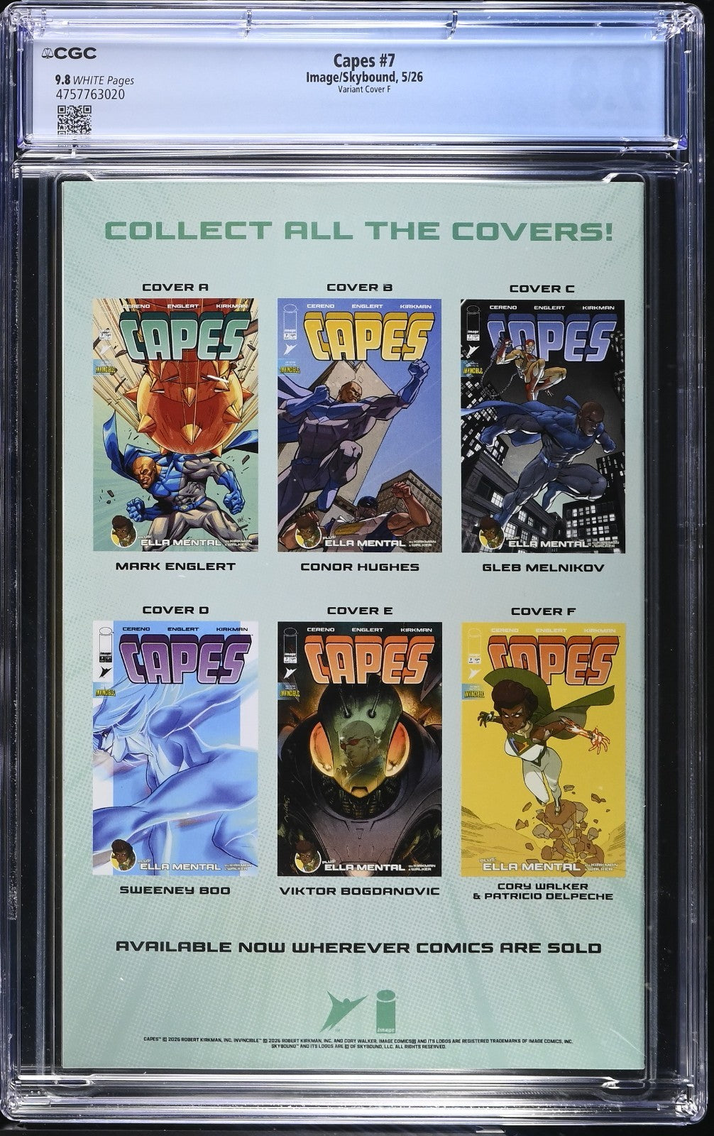Invincible Universe Capes #7 CGC 9.8 Cover F Walker Variant Ella Mental Image