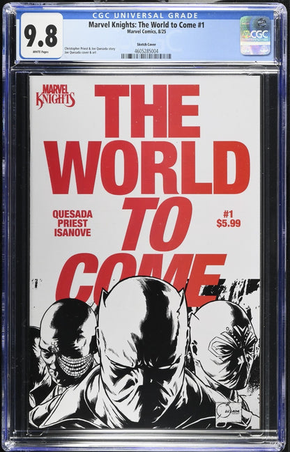 Marvel Knights The World To Come #1 CGC 9.8 One Per Store Surprise Variant 2025