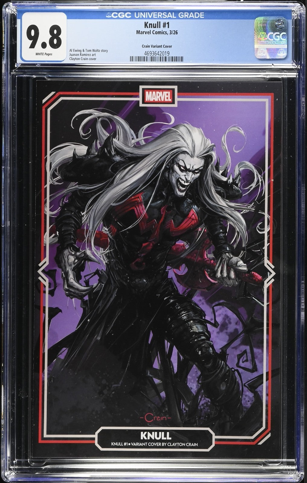 Knull #1 CGC 9.8 Clayton Crain Variant 1st Print Marvel Comics 2025