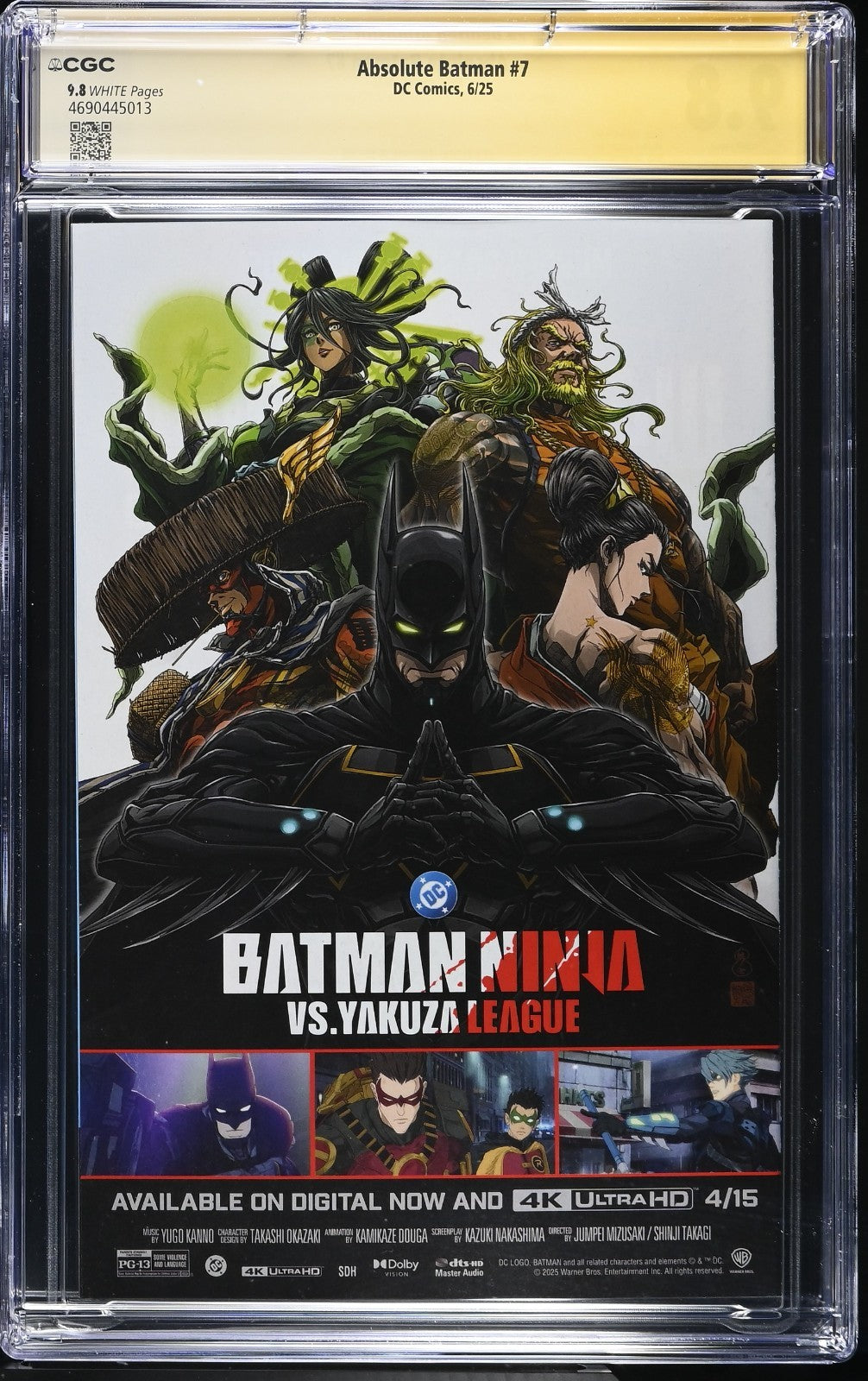 Absolute Batman #7 CGC 9.8 SS Signed by Dragotta & Snyder 1st Print Cover A 2025