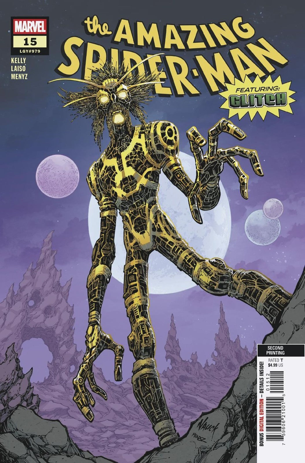 Amazing Spider-Man #15 Todd Nauck 2nd Print Glitch Variant Marvel Presale 1/7
