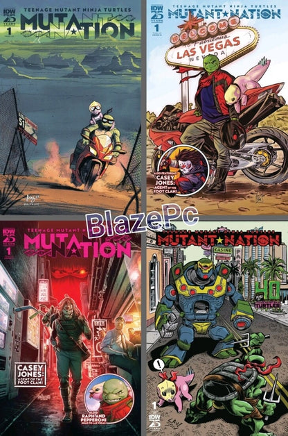 TMNT Mutant Nation #1 Cover A B C D Variant Set or 1:10 Option 2024 NM