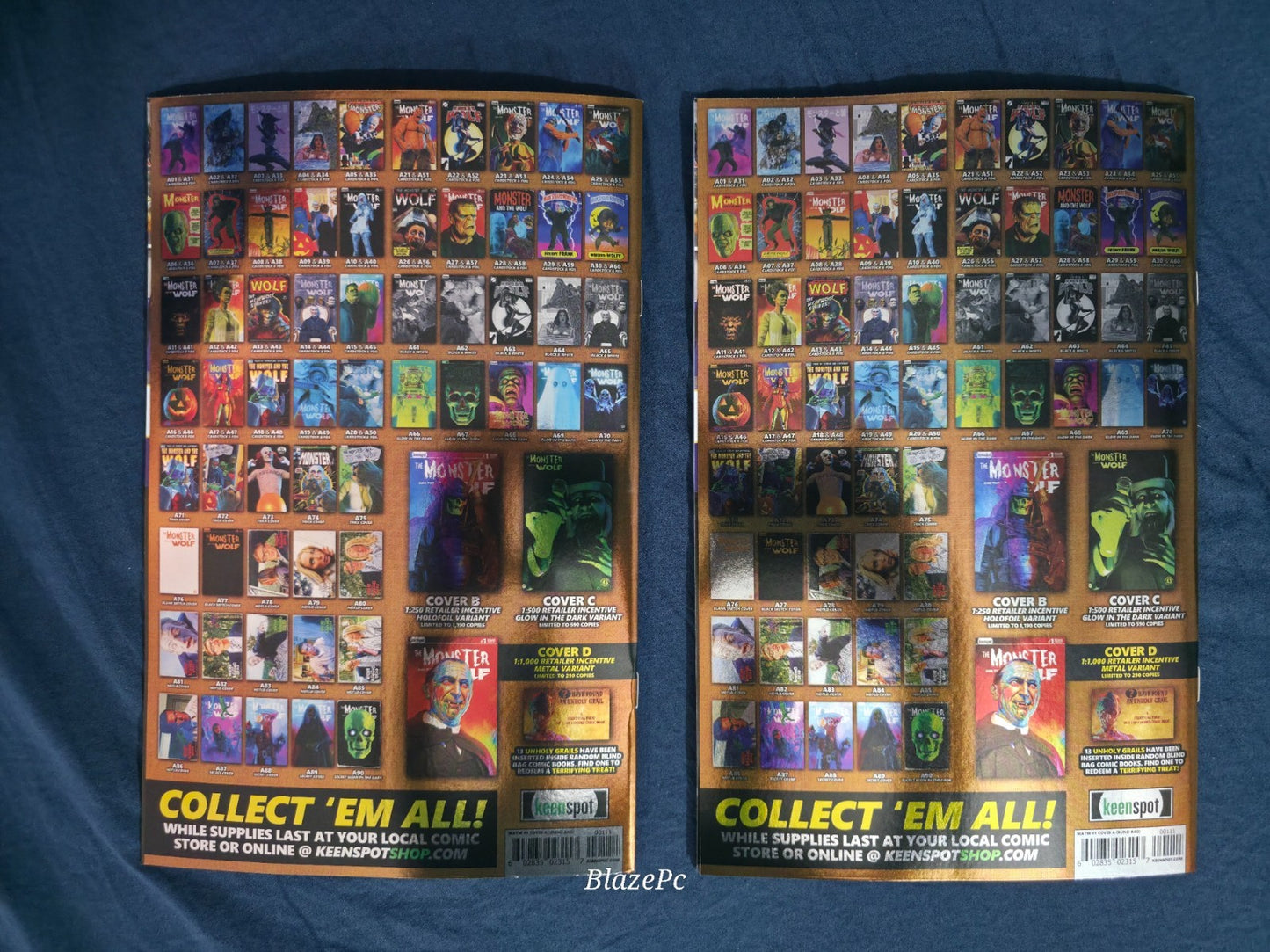 Mark Spears Monsters The Monster & The Wolf #1 1:420 Ratio A59 A60 Foil Set NM