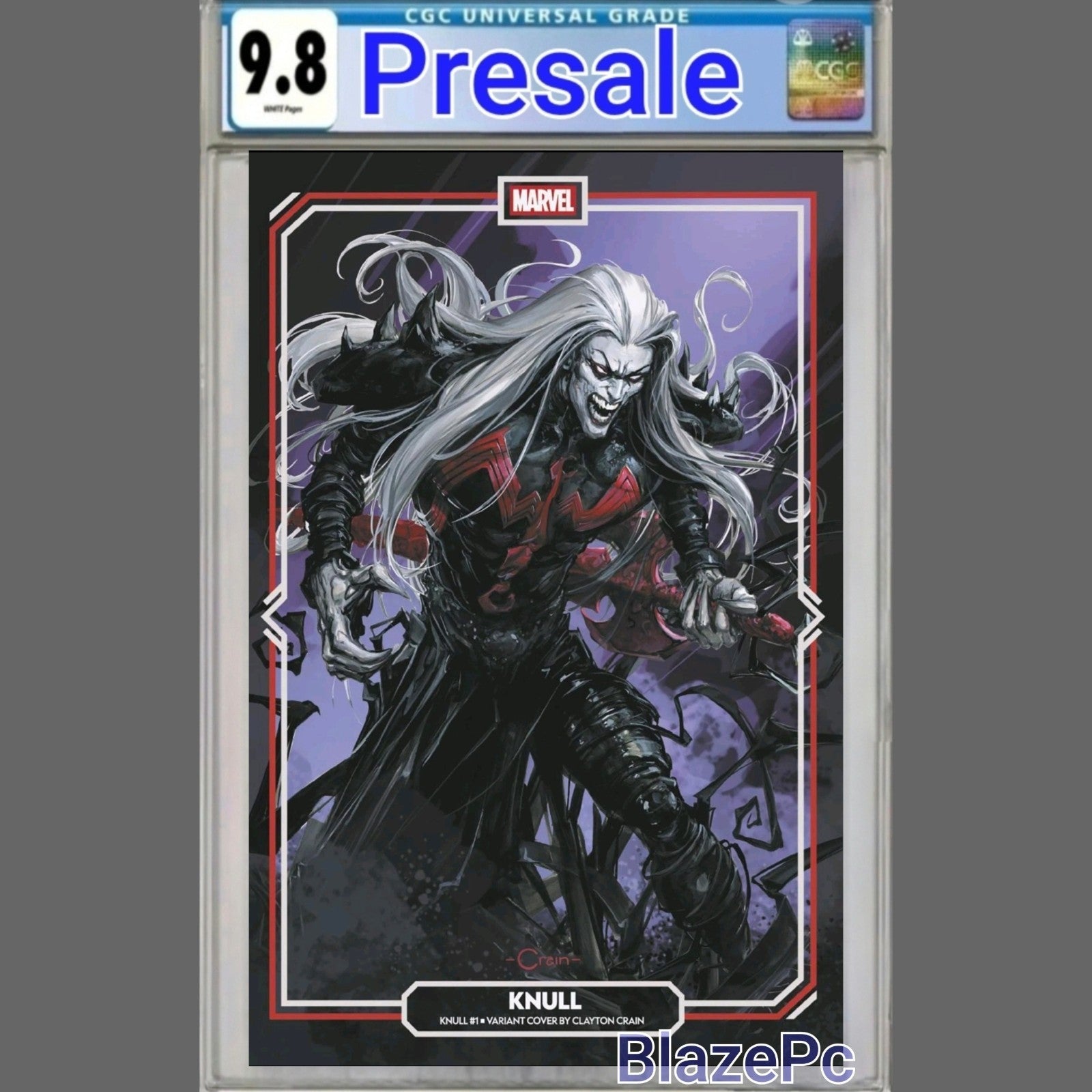 Knull #1 CGC 9.8 Clayton Crain Variant Variant 1st Print Marvel 2025 PRESALE