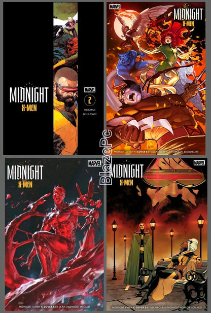 Midnight X-Men #2 Cover A B C D Variant Set Options Marvel 2026 Presale 11/18