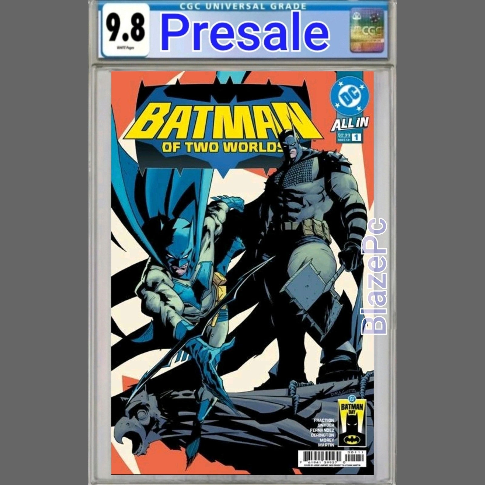 Batman of Two Worlds Batman Day 2026 CGC 9.8 Nick Dragotta Cover PRESALE