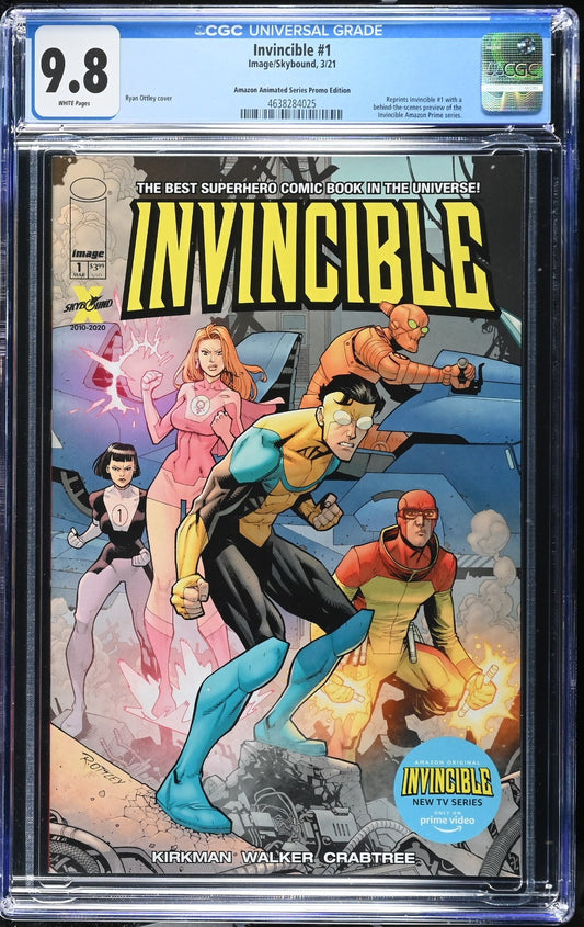 Invincible #1 CGC 9.8 Amazon Prime Video Variant Image Comics 2021