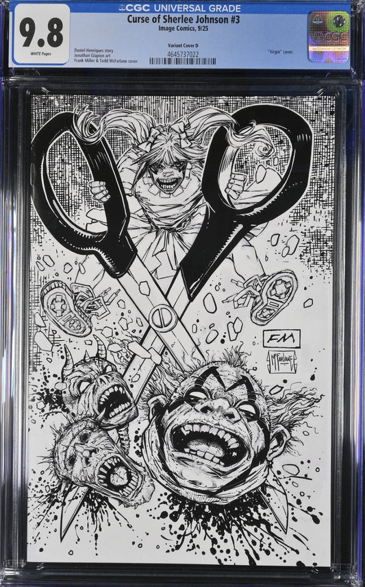Spawn The Curse of Sherlee Johnson #3 CGC 9.8 1:25 Frank Miller D Sketch Variant
