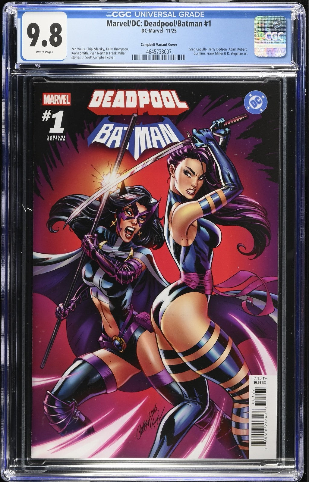 Deadpool Batman #1 CGC 9.8 J Scott Campbell Variant 1st Logo DC Marvel 2025