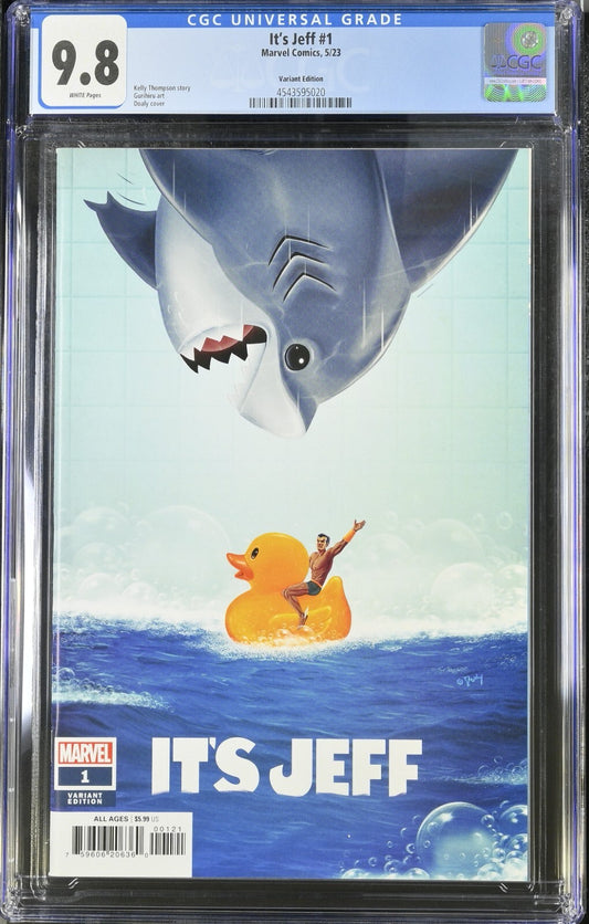 It’s Jeff #1 CGC 9.8 Doaly Jaws Homage Variant Rivals Marvel 2023