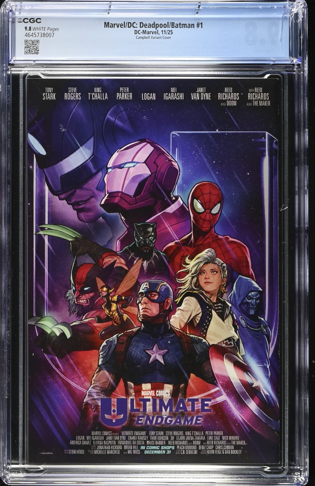 Deadpool Batman #1 CGC 9.8 J Scott Campbell Variant 1st Logo DC Marvel 2025