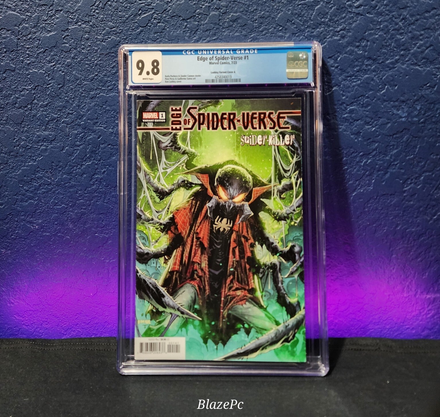 Edge of Spider-Verse #1 CGC 9.8 Lashley Spider-Killer Variant Marvel 2023
