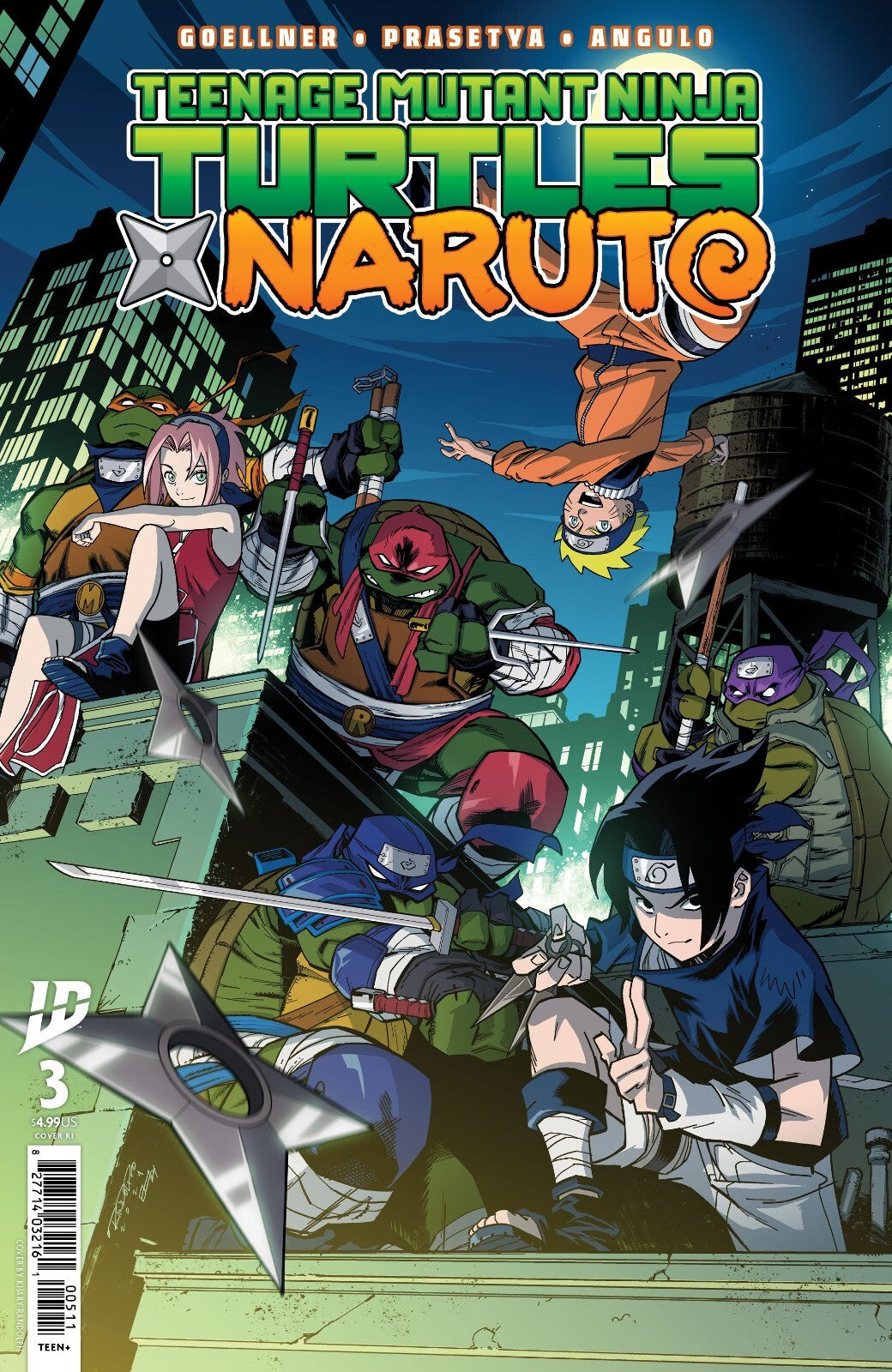 TMNT x Naruto #3 Cover A B C D Variant Set or 1:25 1:50 Option 2025 IDW NM