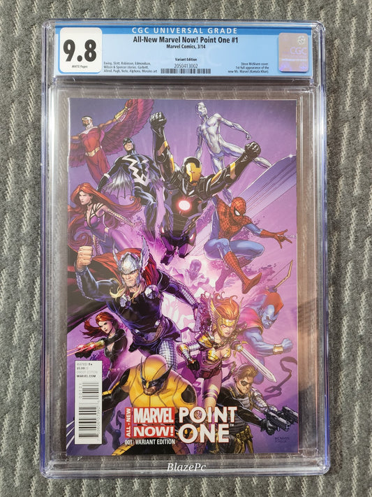All New Marvel Now Point One #1 CGC 9.8 1:75 McNiven Variant 1st Kamala Ms Marve