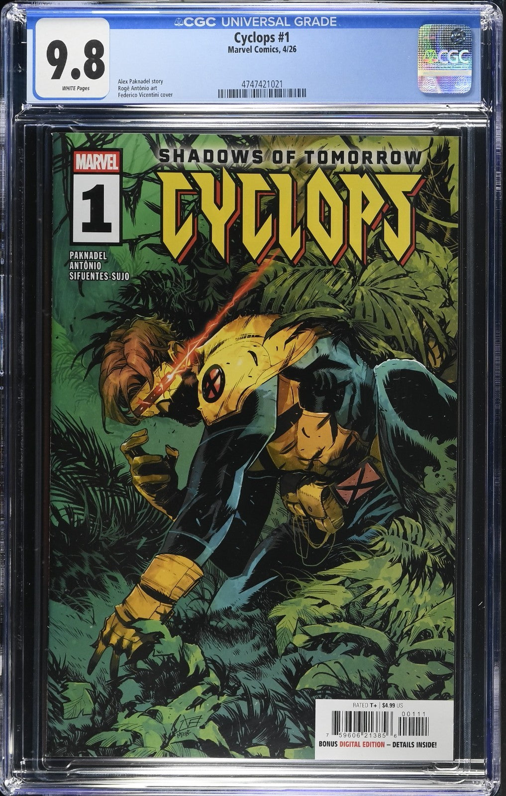 Cyclops #1 CGC 9.8 Cover A Federico Vicentini Marvel Comics 2026