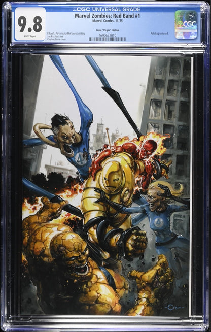 Marvel Zombies Red Band #1 CGC 9.8 1:100 Clayton Crain VIRGIN Variant 2025